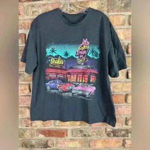 J.Galt 1984 Al's Burgers Drive In T Shirt  Hot Rod 1984 Graphic Vintage L